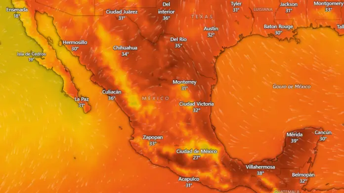 Mapa del clima de hoy 18 de mayo.